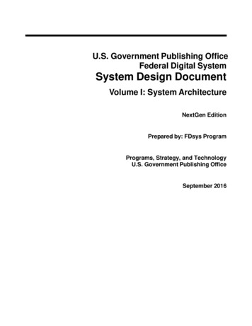 System Design Document - Govinfo