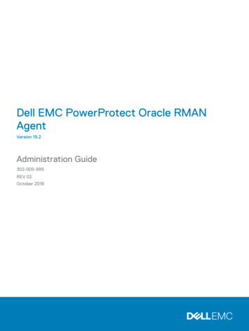 Dell EMC PowerProtect Oracle RMAN Agent Administration Guide