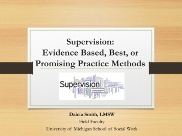 Field Supervision Presentation For Field . - School Of Social Work