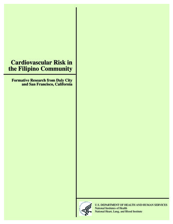 Cardiovascular Risk In The Filipino Community - NHLBI, NIH