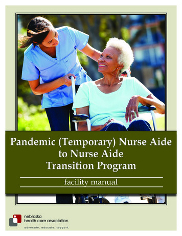 Pandemic (Temporary) Nurse Aide To Nurse Aide Transition Program