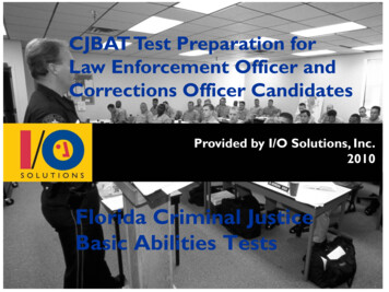 Florida Criminal Justice Basic Abilities Tests (CJBAT)