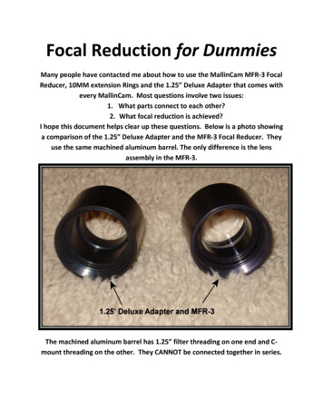 Focal Reduction For Dummies - MallinCam