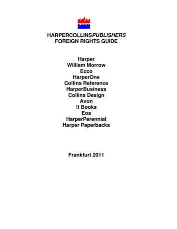 HARPERCOLLINSPUBLISHERS FOREIGN RIGHTS GUIDE Harper Ecco