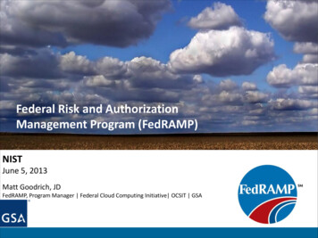 Federal Risk And Authorization Management Program (FedRAMP) - NIST