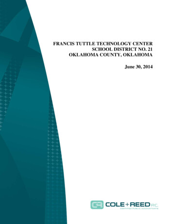 Francis Tuttle Technology Center School District No. 21 Oklahoma County .