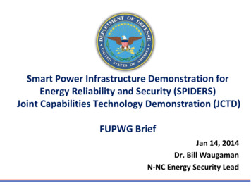 Bill, Waugama, Smart Power Infrastructure Demonstration For . - Energy