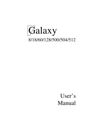 Galaxy Classic User Manual