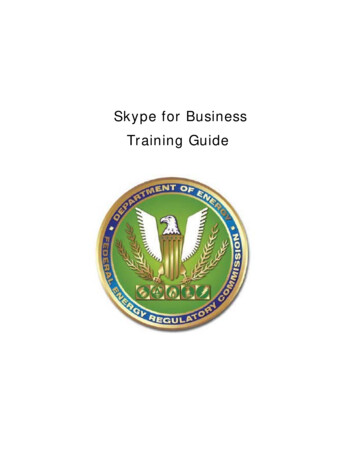 Skype For Business Training Guide