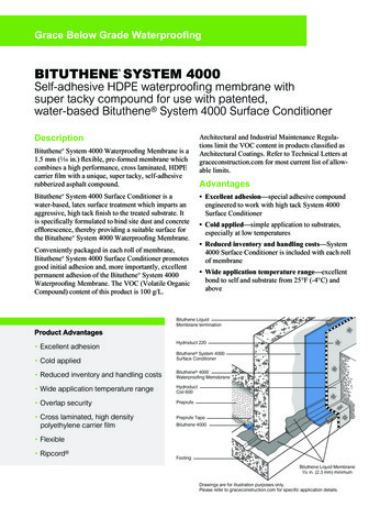 BITUTHENE SYSTEM 4000 Self-adhesive HDPE Waterproofing Membrane With .