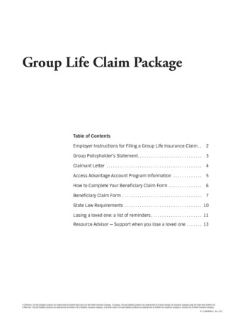 Group Life Claim Package - Resources.gabankers 