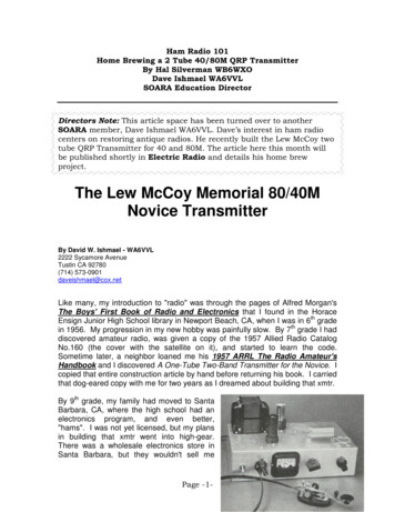 The Lew McCoy Memorial 80/40M Novice Transmitter - SOARA