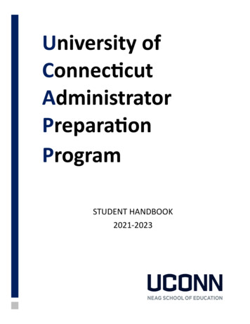 University Of Onnecticut Administrator Preparation Program