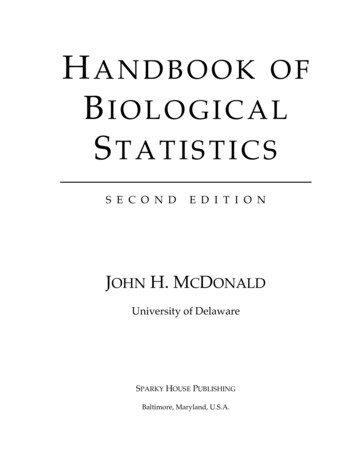 Handbook Of Biological Statistics: Introduction