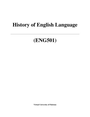 History Of English Language (ENG501) - Virtual University