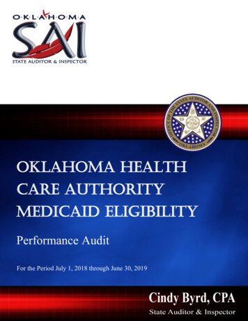 OklahOma Health Care AuthOrity MediCaid Eligibility