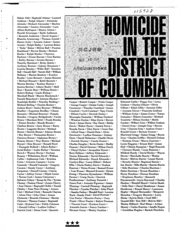 Homicides In The District Of Columbia