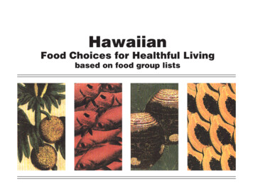 Food Choices For Healthful Living - University Of Hawaiʻi