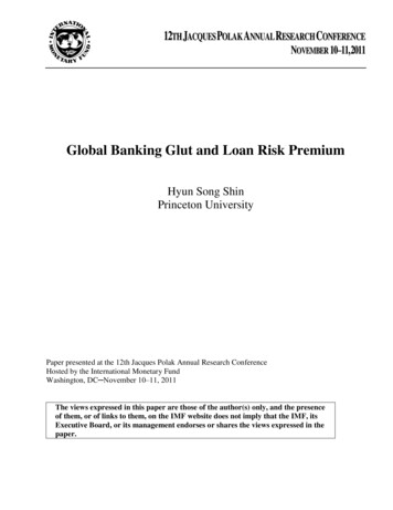 Global Banking Glut And Loan Risk Premium
