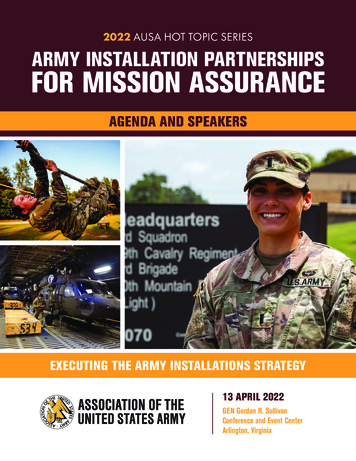 2022 Ausa Hot Topic Series Army Installation Partnerships For Mission .