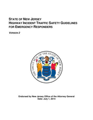 Tate Of New Jersey Highway Incident Traffic Safety Guidelines For .