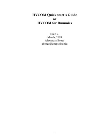 HYCOM For Dummies - Florida State University