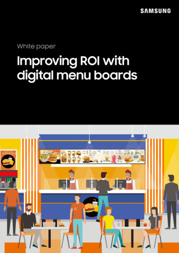 White Paper Improving ROI With Digital Menu Boards
