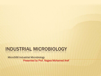 Industrial Microbiology - KSU Faculty