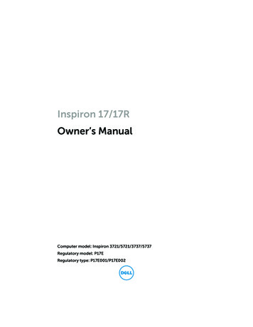 Inspiron 17/17R Owner's Manual