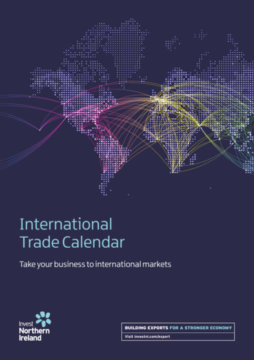 International Trade Calendar (PDF) - Invest Northern Ireland