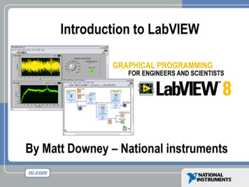 Introduction To LabVIEW - Virginia Tech