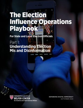 The Election Influence Operations Playbook