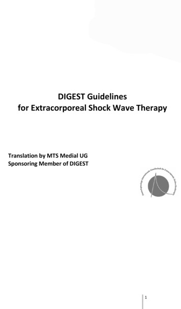 DIGEST Guidelines - Shockwave Therapy
