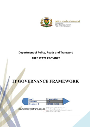 It Governance Framework
