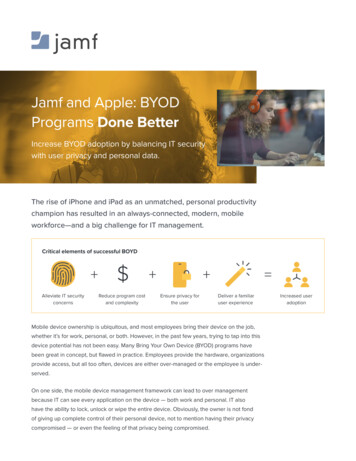 Jamf And Apple: BYOD Programs Done Better