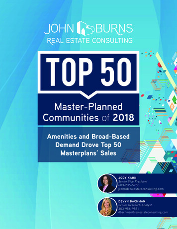 Master-Planned O 2018 Top 50 - Realestateconsulting 
