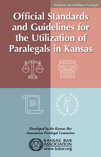 Official Standards And Guidelines For The Utilization Of Paralegals In .
