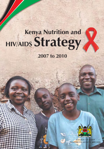 Kenya Nutrition And HIV/AIDS Strategy - Extranet.who.int