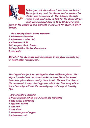 Kentucky Fried Chicken Recipes - Weebly