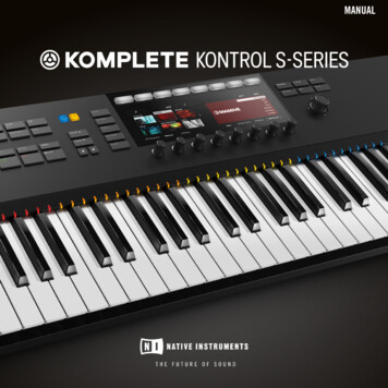 Komplete Kontrol S-Series MK2 Manual English - Native Instruments