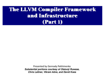 LLVM Compiler Infrastructure Tutorial