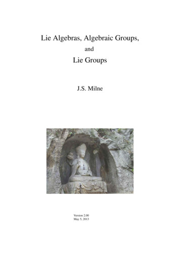 Lie Algebras, Algebraic Groups, And Lie Groups - James Milne