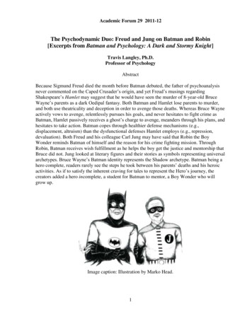 The Psychodynamic Duo: Freud And Jung On Batman 