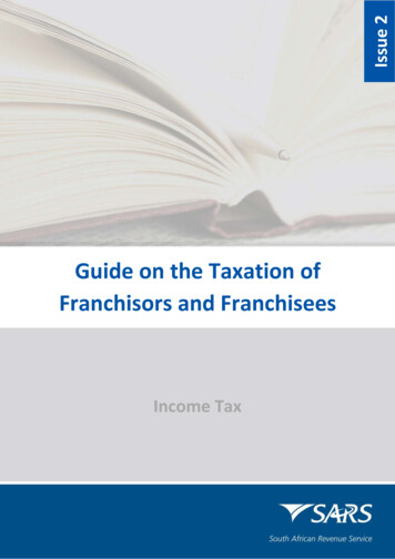 Guide On The Taxation Of Franchisors And Franchisees