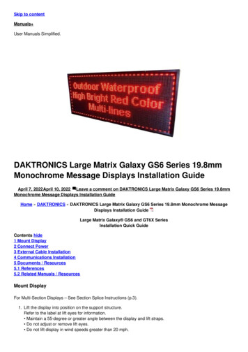 DAKTRONICS Large Matrix Galaxy GS6 Series 19.8mm Monochrome Message .