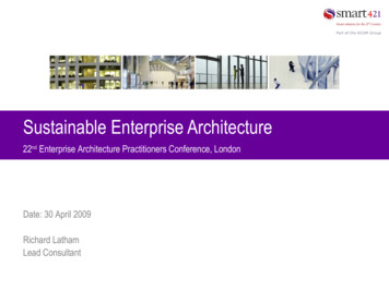 Sustainable Enterprise Architecture - The Open Group