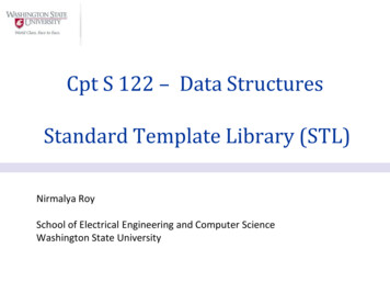 Cpt S 122 Data Structures Standard Template Library (STL)