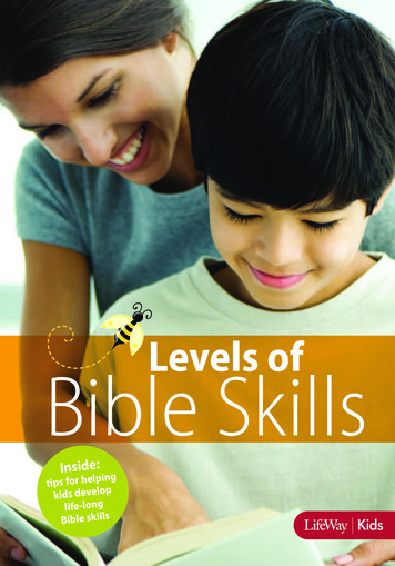 Levels Of Bible Skills - Baptist State Convention Of North Carolina