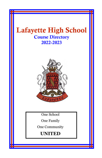 Lafayette High School - Fayette County Public Schools