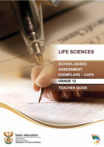 LIFE SCIENCES - Examinations